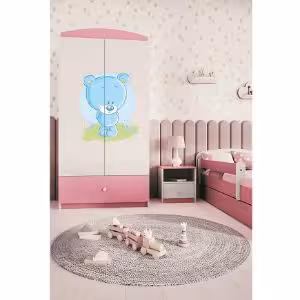 Obrazek Szafa Babydreams Różowy – Miś Niebieski