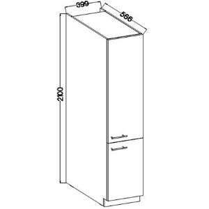 Obrazek Szafka Kuchenna Lara 40dk-210 2f Bb Biały Połysk