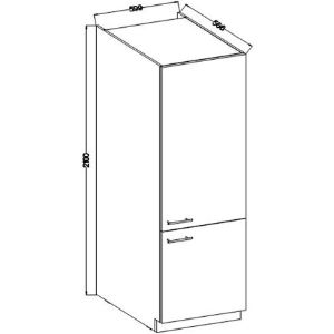 Obrazek Szafka Kuchenna Lara 60dk-210 2f Bb Biały Połysk