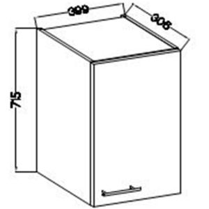 Obrazek Szafka Kuchenna Lara 40g-72 1f Biały Połysk