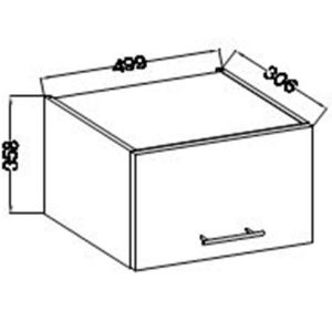 Obrazek Szafka Kuchenna Lara 50gu-36 1f Biały Połysk