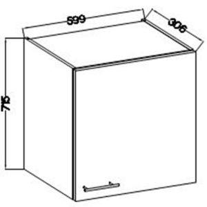 Obrazek Szafka Kuchenna Lara 60g-72 1f Biały Połysk