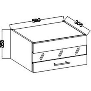 Obrazek Szafka Kuchenna Lara 60gus-36 1f Biały Połysk