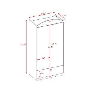 Obrazek Szafa Babydreams Zielony – Zoo