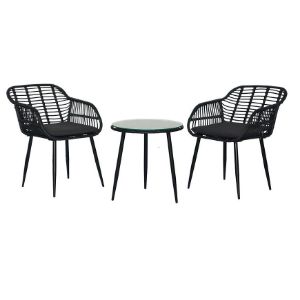 Obrazek Komplet mebli Juana Balcony Black 2+1