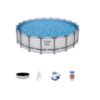 Obrazek Basen stelażowy z pompą 6,1 x 1,32 m 561FM