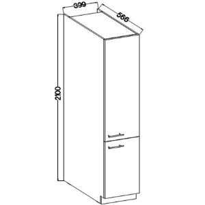 Obrazek Szafka Kuchenna Lara 40dk-210 2f Bb Cappucino Połysk