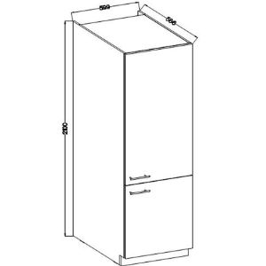 Obrazek Szafka Kuchenna Lara 60dk-210 2f Bb Cappucino Połysk