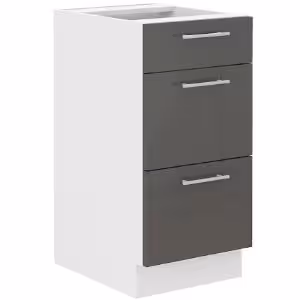 Obrazek Szafka Kuchenna Lara 40d 3s Bb Szary Połysk