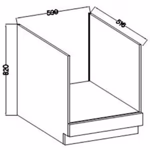Obrazek Szafka Kuchenna Lara 60d Gaz Bb Szary Połysk