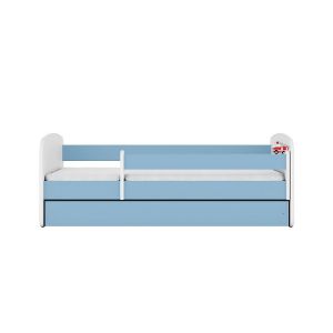 Obrazek Łóżko dziecięce z materacem i szufladą Babydreams Niebieski 80x180 Straż Pożarna