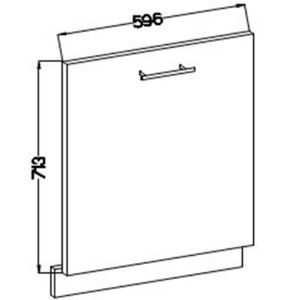 Obrazek Szafka Kuchenna Lara Front Zm.713x596 Szary Połysk