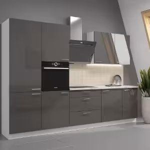 Obrazek Szafka Kuchenna Lara 40dk-210 2f Bb Szary Połysk