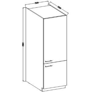 Obrazek Szafka Kuchenna Lara 60dk-210 2f Bb Szary Połysk
