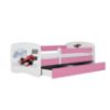 Obrazek Łóżko dziecięce z materacem i szufladą Babydreams Różowe 80x180 Formuła