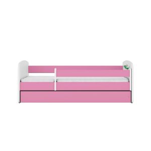 Obrazek Łóżko dziecięce z materacem i szufladą Babydreams Różowe 80x180 Dino