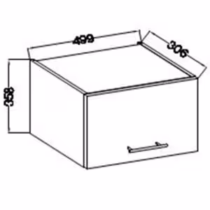 Obrazek Szafka Kuchenna Lara 50gu-36 1f Szary Połysk