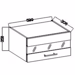 Obrazek Szafka Kuchenna Lara 60gus-36 1f Szary Połysk