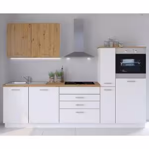 Obrazek Kuchnia Blacky ll biały/dąb artisan 280 z blatem