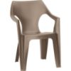 Obrazek Krzesło ogrodowe plastikowe Dante z niskim oparciem cappuccino