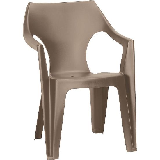 Obrazek Krzesło ogrodowe plastikowe Dante z niskim oparciem cappuccino