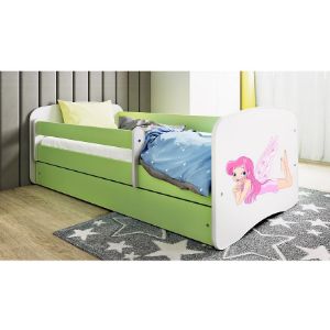 Obrazek Łóżko dziecięce z materacem i szufladą Babydreams Zielone 80x180 Wróżka 2