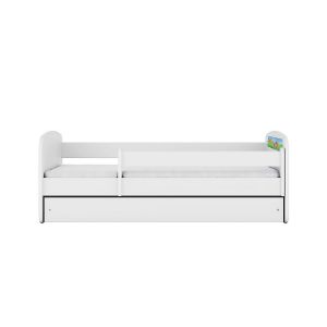 Obrazek Łóżko dziecięce z materacem i szufladą Babydreams Biały 70x140 Safari