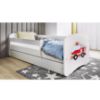 Obrazek Łóżko dziecięce z materacem i szufladą Babydreams Biały 70x140 Straż Pożarna