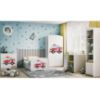 Obrazek Łóżko dziecięce z materacem i szufladą Babydreams Biały 70x140 Straż Pożarna
