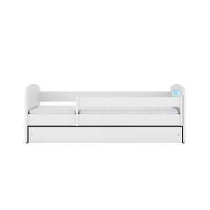 Obrazek Łóżko dziecięce z materacem i szufladą Babydreams Biały 80x160 Miś Niebieski