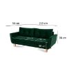 Obrazek Kanapa z funkcją spania Diora zielony