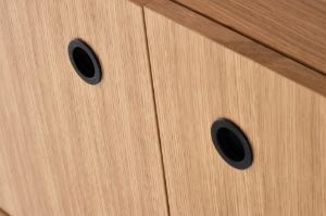 Obrazek Regał Saon 1 dąb naturalny/czarny