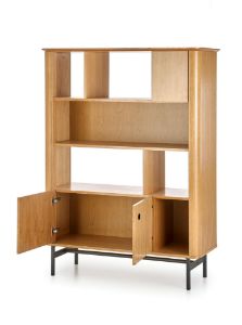 Obrazek Regał Saon 2 dąb naturalny/czarny