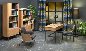 Obrazek Regał Saon 2 dąb naturalny/czarny