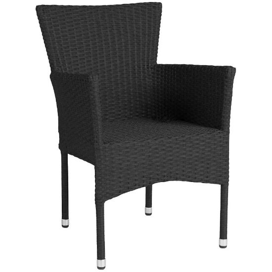 Obrazek Krzesło ogrodowe technorattan kolor czarny