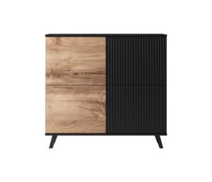 Obrazek Komoda Felicjan 2 dąb wotan/czarny