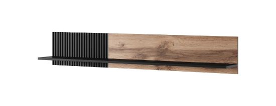 Obrazek Półka wisząca Felicjan dąb wotan/czarny