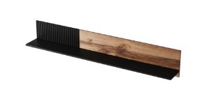 Obrazek Półka wisząca Felicjan dąb wotan/czarny