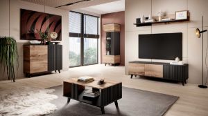 Obrazek Witryna Felicjan dąb wotan/czarny