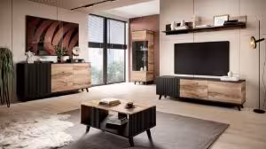 Obrazek Witryna Felicjan dąb wotan/czarny