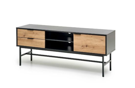 Obrazek Szafka RTV Nadia dąb artisan/czarny