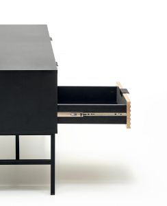 Obrazek Szafka RTV Nadia dąb artisan/czarny