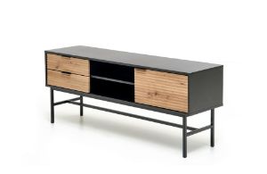 Obrazek Szafka RTV Nadia dąb artisan/czarny