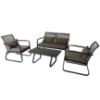 Obrazek Komplet mebli ogrodowych 2+1+1 szary 101047