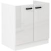 Obrazek Szafka kuchenna MIA biały połysk/biały 80zl 2f bb