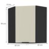 Obrazek Szafka kuchenna Arona cashmere 60x60 Gn-90 1f (45°)