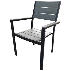 Obrazek Aluminiowe krzesło ogrodowe szare
