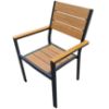 Obrazek Aluminiowe krzesło ogrodowe brązowe