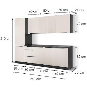 Obrazek Kuchnia Arona Cashmere 260 Bez Blatu