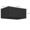 Obrazek Szafka kuchenna Siena czarny matowy 80 Nagu-36 1f